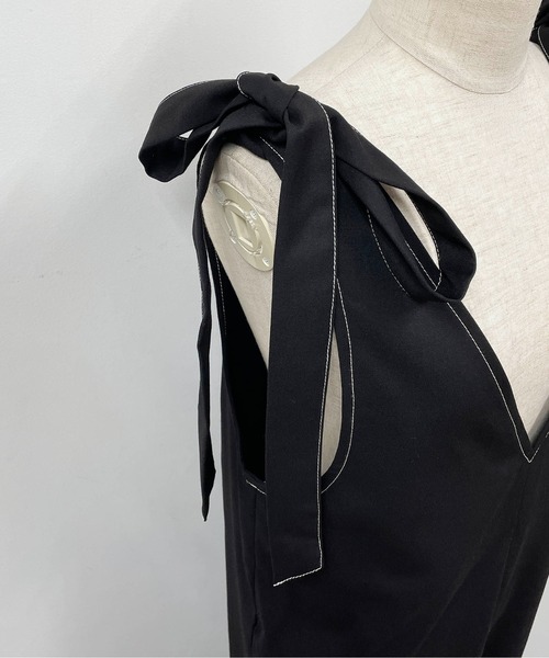 PICCIN（ピッチン）の「リボンサロペット（サロペット/オーバーオール・レディース・ブラック・M）」の19枚目の写真