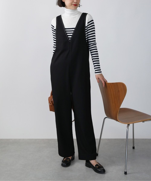 PICCIN（ピッチン）の「リボンサロペット（サロペット/オーバーオール・レディース・ブラック・M）」の10枚目の写真