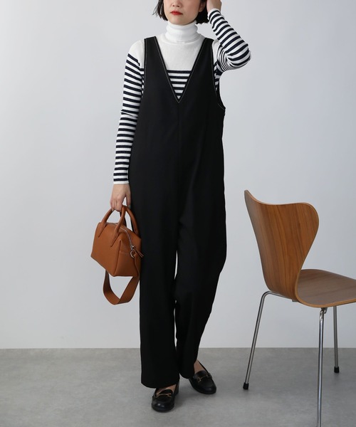 PICCIN（ピッチン）の「リボンサロペット（サロペット/オーバーオール・レディース・ブラック・M）」の21枚目の写真