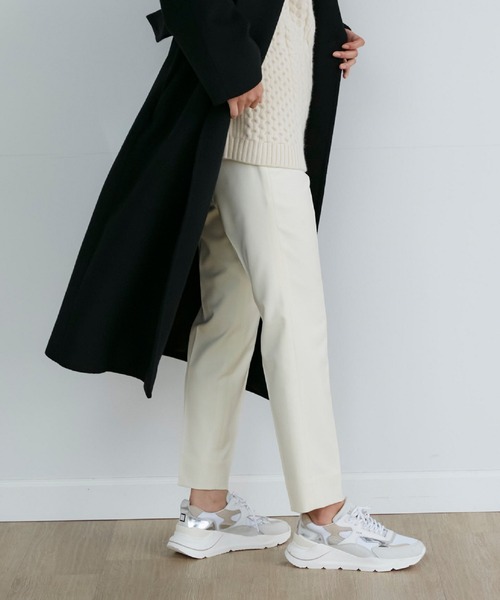 INED（イネド）の「【冬の美脚パンツ】ウールミックステーパードパンツ（その他パンツ・レディース・その他4/ブラック/レッド/ネイビー/その他3/オフホワイト・5号/7号/9号/11号）」の2枚目の写真