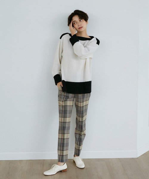 INED（イネド）の「【冬の美脚パンツ】ウールミックステーパードパンツ（その他パンツ・レディース・その他4/ブラック/レッド/ネイビー/その他3/オフホワイト・5号/7号/9号/11号）」の15枚目の写真