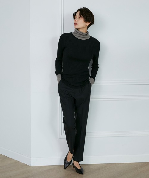 INED（イネド）の「【冬の美脚パンツ】ウールミックステーパードパンツ（その他パンツ・レディース・その他4/ブラック/レッド/ネイビー/その他3/オフホワイト・5号/7号/9号/11号）」の18枚目の写真