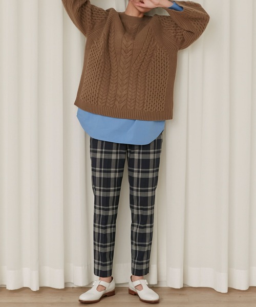 INED（イネド）の「【冬の美脚パンツ】ウールミックステーパードパンツ（その他パンツ・レディース・その他4/ブラック/レッド/ネイビー/その他3/オフホワイト・5号/7号/9号/11号）」の21枚目の写真