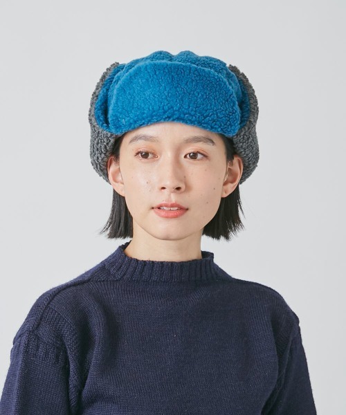 OVERRIDE（オーバーライド）の「OVERRIDE  RE:BOA TRAPPER SG（ハット・レディース・ライトベージュ/ブルー/キャメル・58cm）」の3枚目の写真