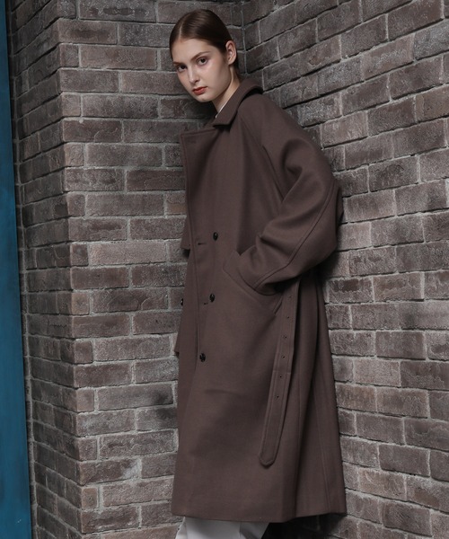 Art re A select(アトリエセレクト)の「WOOLLIKE MELTON LOOSE TRENCHCOAT/ウールライク メルトン ルーズ トレンチコート ロングコート(トレンチコート・メンズ・ベージュ/チャコールグレー/ブラック・L/M)」の13枚目の写真
