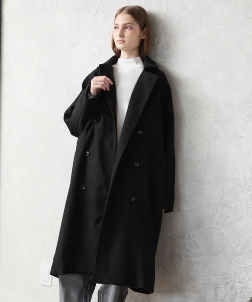 Art re A select(アトリエセレクト)の「WOOLLIKE MELTON LOOSE TRENCHCOAT/ウールライク メルトン ルーズ トレンチコート ロングコート(トレンチコート・メンズ・ベージュ/チャコールグレー/ブラック・L/M)」の10枚目の写真