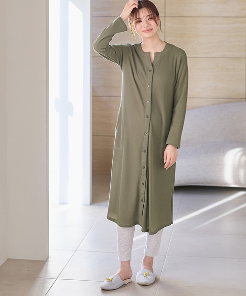 Rosemadame(ローズマダム)の「ワッフルワンピ×レギンス2WAYパジャマ(マタニティウェア/グッズ・レディース・カーキ/ネイビー・MEDIUM/LARGE)」の14枚目の写真