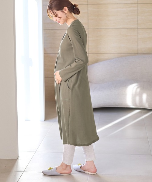 Rosemadame(ローズマダム)の「ワッフルワンピ×レギンス2WAYパジャマ(マタニティウェア/グッズ・レディース・カーキ/ネイビー・MEDIUM/LARGE)」の18枚目の写真
