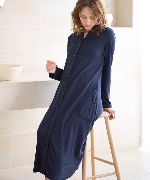 Rosemadame(ローズマダム)の「ワッフルワンピ×レギンス2WAYパジャマ(マタニティウェア/グッズ・レディース・カーキ/ネイビー・MEDIUM/LARGE)」の12枚目の写真