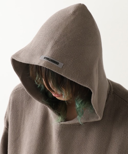 ESSENTIALS フロント ロゴ ニット パーカー FOG ESSENTIALS パーカー ESSENTIALS/エッセンシャルズ FRONT LOGO