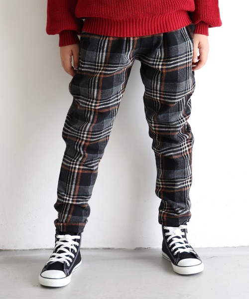 PUPPAPUPO(プッパプーポ)の「タック テーパード パンツ(その他パンツ・キッズ・ブラウン/ブラック/グリーン/ライトベージュ・120/130/140/110/100/90/80)」の1枚目の写真