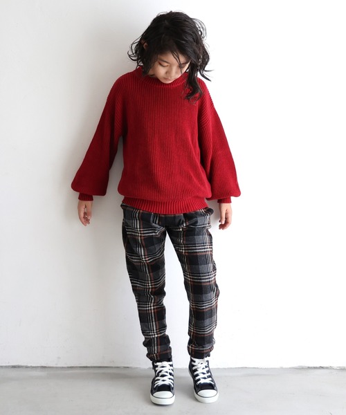 PUPPAPUPO(プッパプーポ)の「タック テーパード パンツ(その他パンツ・キッズ・ブラウン/ブラック/グリーン/ライトベージュ・120/130/140/110/100/90/80)」の8枚目の写真