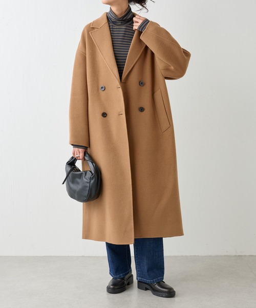 BEARDSLEY(ビアズリー)の「ロングリバーチェスターコート(チェスターコート・レディース・ネイビー/キャメル・FREE)」の3枚目の写真