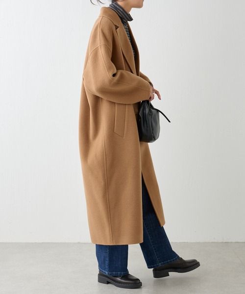 BEARDSLEY(ビアズリー)の「ロングリバーチェスターコート(チェスターコート・レディース・ネイビー/キャメル・FREE)」の15枚目の写真