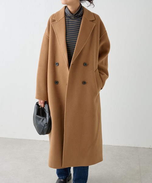 BEARDSLEY(ビアズリー)の「ロングリバーチェスターコート(チェスターコート・レディース・ネイビー/キャメル・FREE)」の19枚目の写真