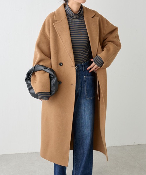 BEARDSLEY(ビアズリー)の「ロングリバーチェスターコート(チェスターコート・レディース・ネイビー/キャメル・FREE)」の8枚目の写真
