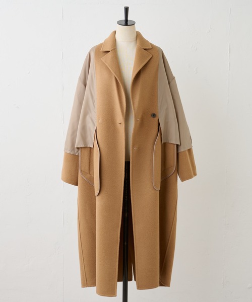 BEARDSLEY(ビアズリー)の「ロングリバーチェスターコート(チェスターコート・レディース・ネイビー/キャメル・FREE)」の6枚目の写真