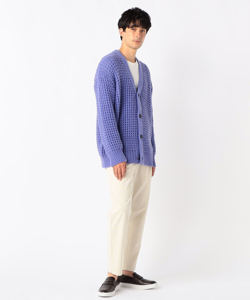 COMME CA ISM(コムサイズム)の「ワッフル編み Vネックカーディガン(カーディガン/ボレロ・メンズ・アイボリー/ライラック/ダークブラウン/グリーン・FREE)」の20枚目の写真