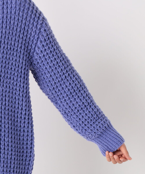 COMME CA ISM(コムサイズム)の「ワッフル編み Vネックカーディガン(カーディガン/ボレロ・メンズ・アイボリー/ライラック/ダークブラウン/グリーン・FREE)」の10枚目の写真