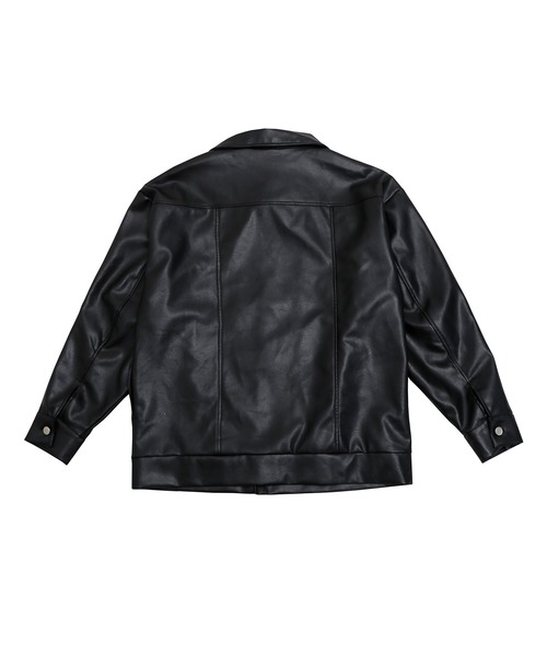Figments（フィグメンツ）の「合皮オーバージャケット（ライダース