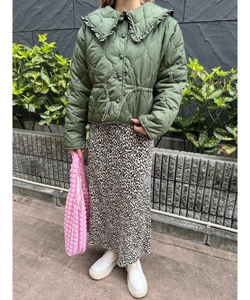 PHILLY(フィリー)の「フリルキルティングジャケット(ブルゾン・レディース・ブラック/カーキ・FREE)」の10枚目の写真