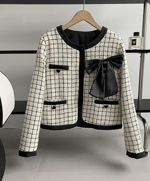 ムッシュ榊　ノンノンドール　おしゃれツイードジャケット ムッシュ榊ノンノンドールおしゃれツイードジャケット