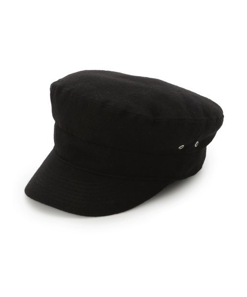 Mila Owen（ミラオーウェン）の「アイレットウール混キャスケット（キャスケット・レディース・グレー/ブラック・FREE）」の2枚目の写真