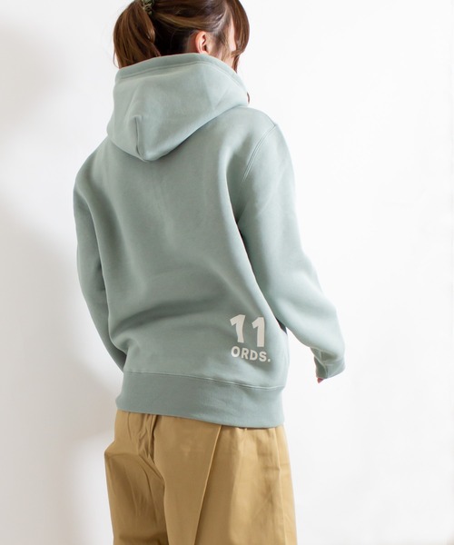 ALL ORDINARIES（オールオーディナリーズ）の「Ordinaries11 スクリプトロゴプルパーカ（パーカー・レディース・アッシュグレー/チャコールグレー/グリーン/サンドベージュ・M/S/L）」の16枚目の写真