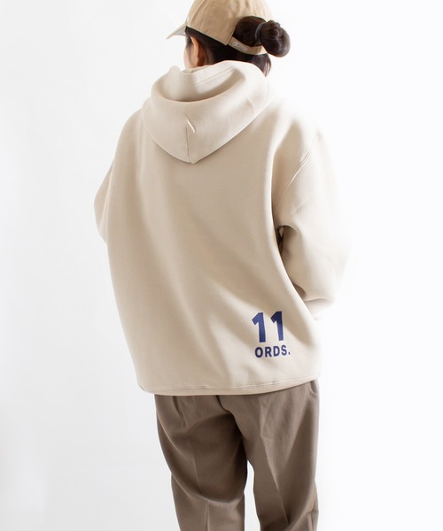 ALL ORDINARIES（オールオーディナリーズ）の「Ordinaries11 スクリプトロゴプルパーカ（パーカー・レディース・アッシュグレー/チャコールグレー/グリーン/サンドベージュ・M/S/L）」の22枚目の写真