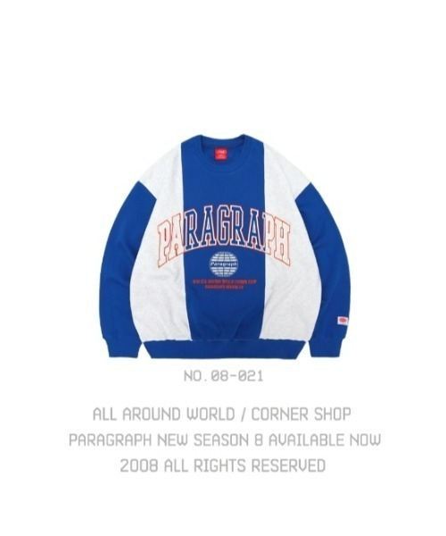 Paragraph(パラグラフ)の「PARAGRAPH(パラグラフ)/22AW Color Block Sweatshirt/カラー ブロック クルーネック スウェット/No.021(スウェット・レディース・ブルー/ブラック・FREE)」の2枚目の写真