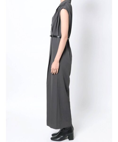 MURUA（ムルーア）の「ウエストベルトワイドロンパース（ワンピース・レディース・モカ/ダークグレー・FREE）」の11枚目の写真