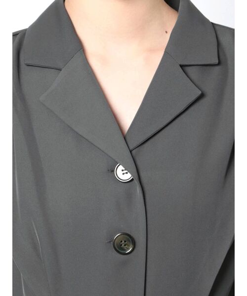 MURUA（ムルーア）の「ウエストベルトワイドロンパース（ワンピース・レディース・モカ/ダークグレー・FREE）」の9枚目の写真