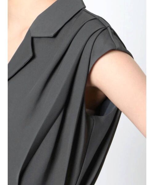 MURUA（ムルーア）の「ウエストベルトワイドロンパース（ワンピース・レディース・モカ/ダークグレー・FREE）」の8枚目の写真