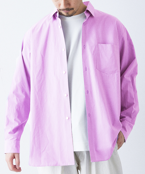 417 EDIFICE(フォーワンセブンエディフィス)の「【Essential / エッセンシャル】 SHIRT(シャツ/ブラウス・メンズ・ホワイト/スカイブルー/ブラック/ベージュ/ラベンダー/イエロー系その他・SMALL/MEDIUM/LARGE/XX-LARGE)」の5枚目の写真