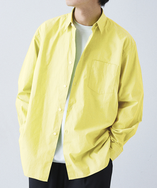 417 EDIFICE(フォーワンセブンエディフィス)の「【Essential / エッセンシャル】 SHIRT(シャツ/ブラウス・メンズ・ホワイト/スカイブルー/ブラック/ベージュ/ラベンダー/イエロー系その他・SMALL/MEDIUM/LARGE/XX-LARGE)」の6枚目の写真