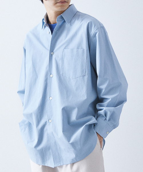 417 EDIFICE(フォーワンセブンエディフィス)の「【Essential / エッセンシャル】 SHIRT(シャツ/ブラウス・メンズ・ホワイト/スカイブルー/ブラック/ベージュ/ラベンダー/イエロー系その他・SMALL/MEDIUM/LARGE/XX-LARGE)」の4枚目の写真