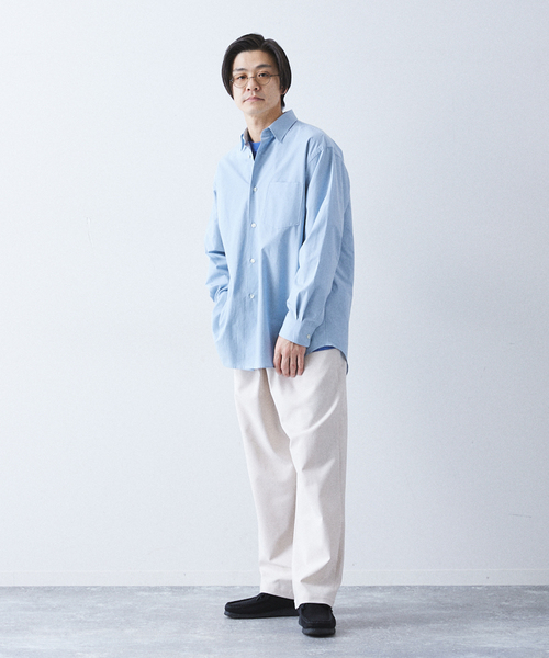 417 EDIFICE(フォーワンセブンエディフィス)の「【Essential / エッセンシャル】 SHIRT(シャツ/ブラウス・メンズ・ホワイト/スカイブルー/ブラック/ベージュ/ラベンダー/イエロー系その他・SMALL/MEDIUM/LARGE/XX-LARGE)」の10枚目の写真