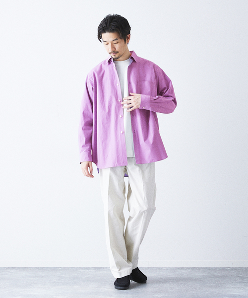 417 EDIFICE(フォーワンセブンエディフィス)の「【Essential / エッセンシャル】 SHIRT(シャツ/ブラウス・メンズ・ホワイト/スカイブルー/ブラック/ベージュ/ラベンダー/イエロー系その他・SMALL/MEDIUM/LARGE/XX-LARGE)」の16枚目の写真