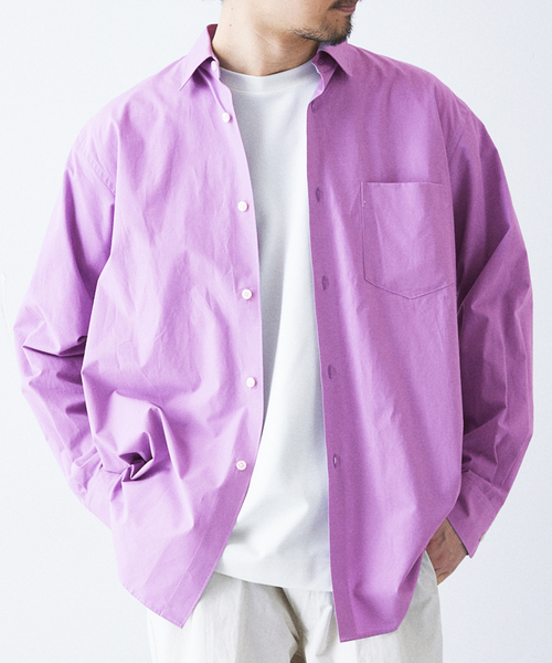 417 EDIFICE(フォーワンセブンエディフィス)の「【Essential / エッセンシャル】 SHIRT(シャツ/ブラウス・メンズ・ホワイト/スカイブルー/ブラック/ベージュ/ラベンダー/イエロー系その他・SMALL/MEDIUM/LARGE/XX-LARGE)」の8枚目の写真