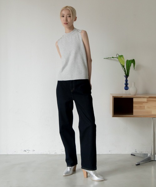 VACANCY(ヴァカンシー)の「アームショルダーマルチウェイニット(ニット/セーター・レディース・ブラック/ライトグレー・FREE)」の20枚目の写真