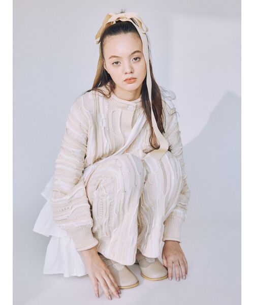 merry jenny(メリージェニー)の「ダブルベルトブーツ(ブーツ・レディース・ブラック/ベージュ・MEDIUM/LARGE)」の18枚目の写真