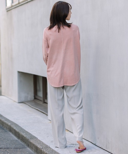 Munich（ミューニック）の「ピグメントバイオコットンジャージロゴプリントTシャツ（Tシャツ/カットソー・レディース・ホワイト/グレイッシュベージュ/ピンク/レッド・FREE）」の18枚目の写真