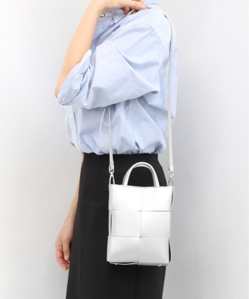 cache cache(カシュ カシュ)の「カシュカシュ cachecache / イントレチャートミニショルダーバッグ(ショルダーバッグ・レディース・ラベンダー/イエロー/グリーン/キャメル/ホワイト/ブラック/グレー/ワイン/シルバー/ブルー・FREE)」の10枚目の写真