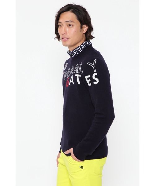 PEARLY GATES】カシミヤ クルーネックニットプルオーバー