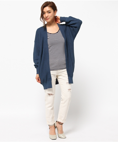 MOUSSY（マウジー）の「OVERSIZED KNIT CDK（カーディガン/ボレロ・レディース・ダークブルー/トップグレー/ライトグリーン・FREE）」の15枚目の写真