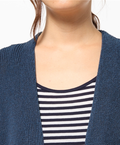 MOUSSY（マウジー）の「OVERSIZED KNIT CDK（カーディガン/ボレロ・レディース・ダークブルー/トップグレー/ライトグリーン・FREE）」の6枚目の写真