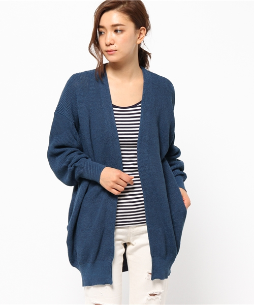 MOUSSY（マウジー）の「OVERSIZED KNIT CDK（カーディガン/ボレロ・レディース・ダークブルー/トップグレー/ライトグリーン・FREE）」の19枚目の写真