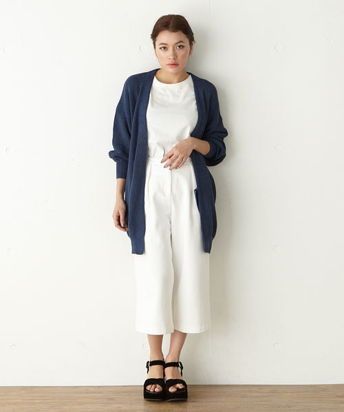 MOUSSY（マウジー）の「OVERSIZED KNIT CDK（カーディガン/ボレロ・レディース・ダークブルー/トップグレー/ライトグリーン・FREE）」の21枚目の写真