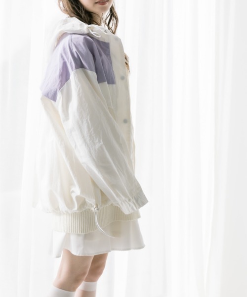 OLIVE des OLIVE（オリーブデオリーブ）の「配色マウンテンパーカー　1031070050（マウンテンパーカー・レディース・ベージュ/イエロー/オフホワイト・FREE）」の8枚目の写真