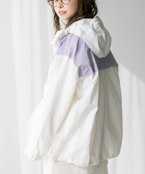 OLIVE des OLIVE（オリーブデオリーブ）の「配色マウンテンパーカー　1031070050（マウンテンパーカー・レディース・ベージュ/イエロー/オフホワイト・FREE）」の9枚目の写真